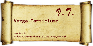 Varga Tarziciusz névjegykártya