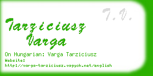 tarziciusz varga business card